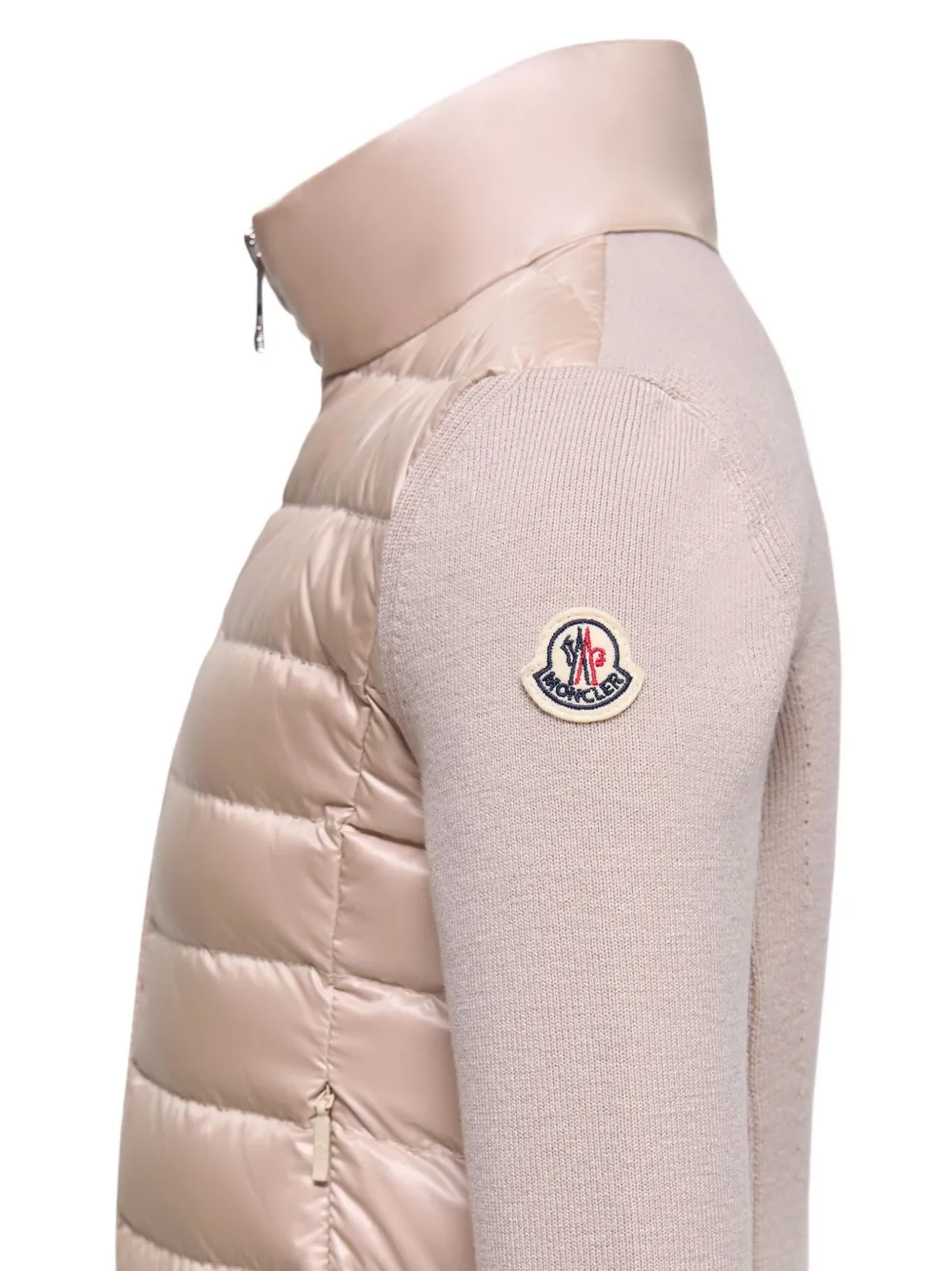 Куртка с высоким воротником на молнии Moncler Enfant, бежевый — фото 3