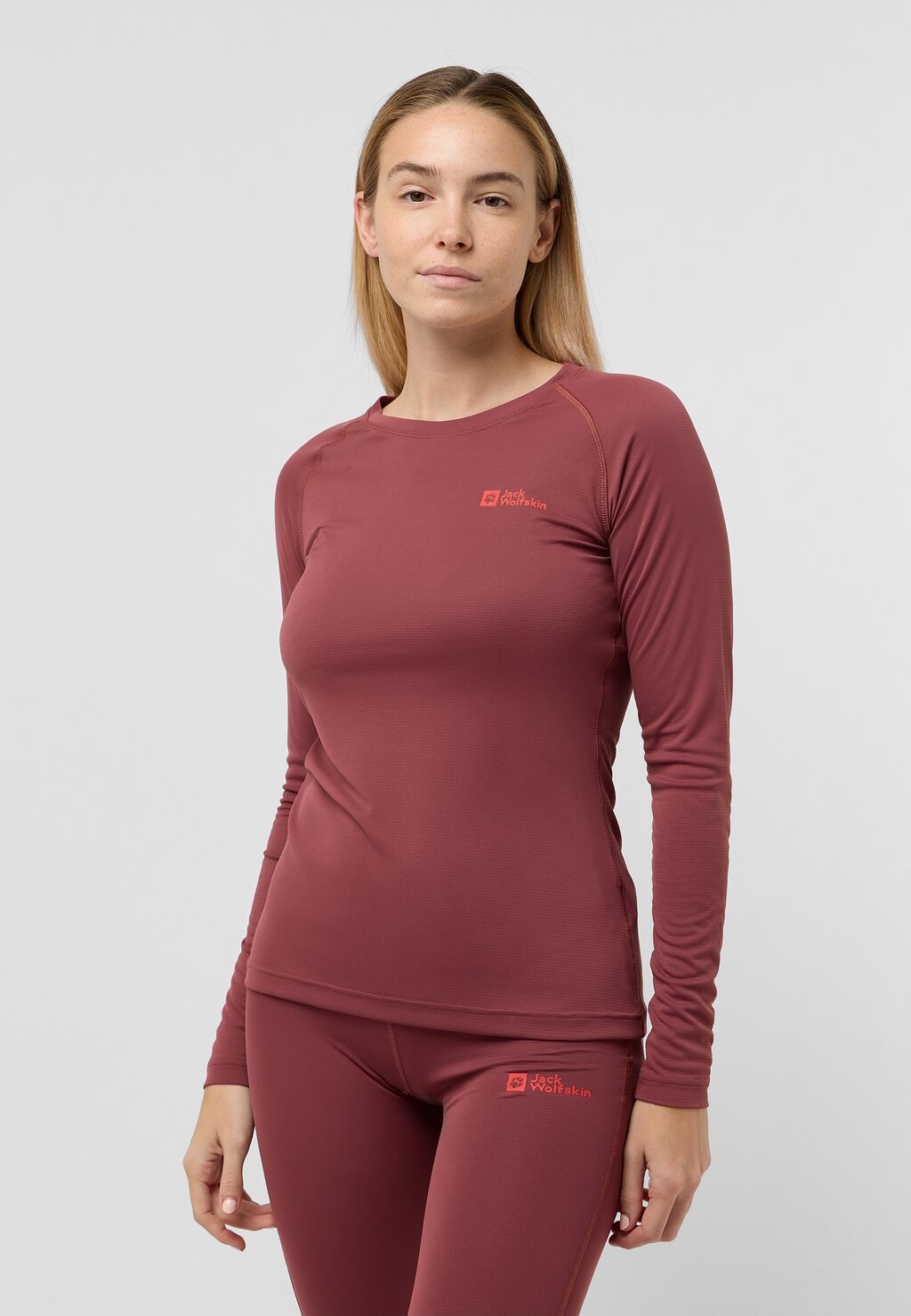 

Топ с длинными рукавами INFINITE LIGHT LS W Jack Wolfskin, красный
