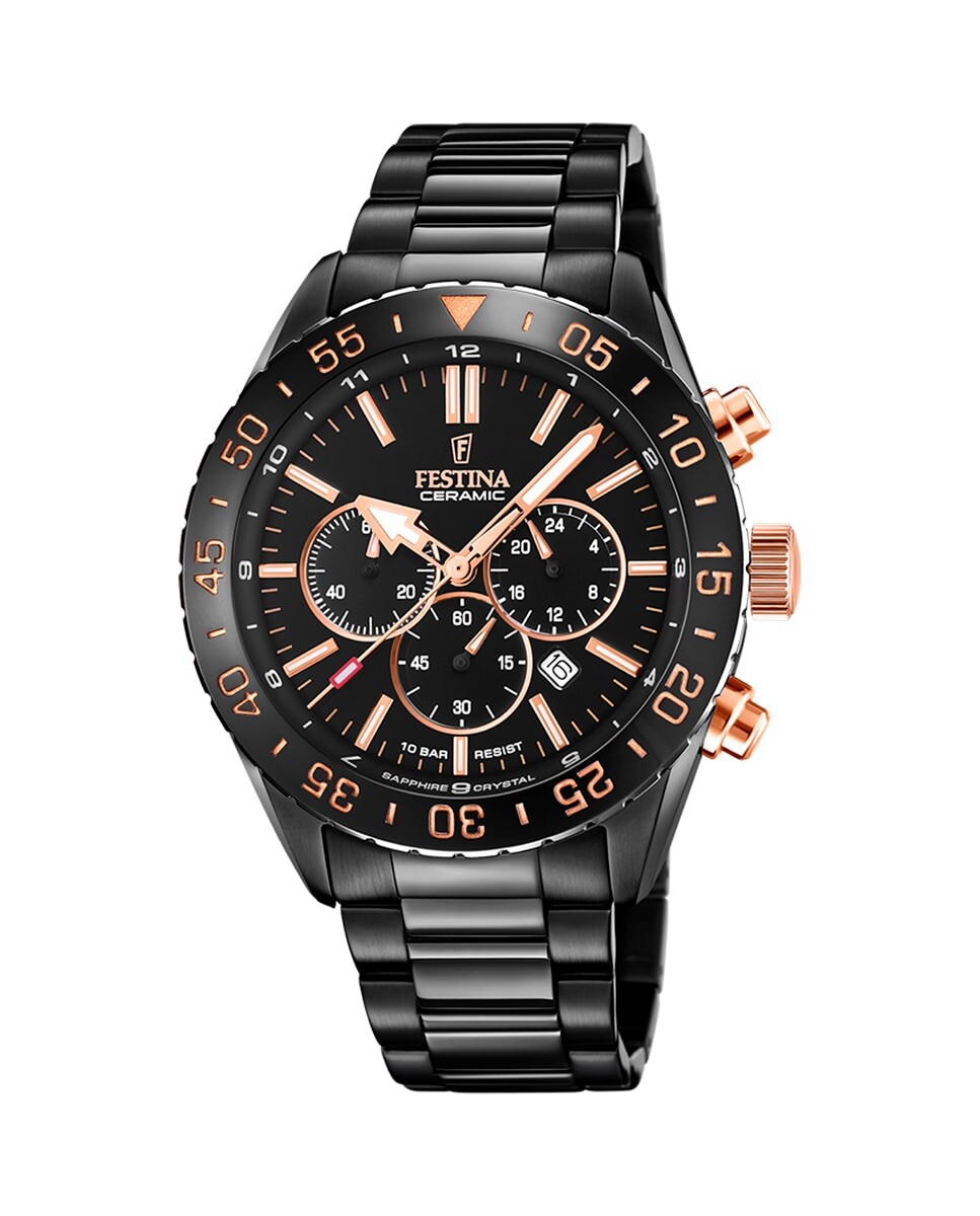 

F20577/1 Мужские часы из черной керамики из стали Festina, черный