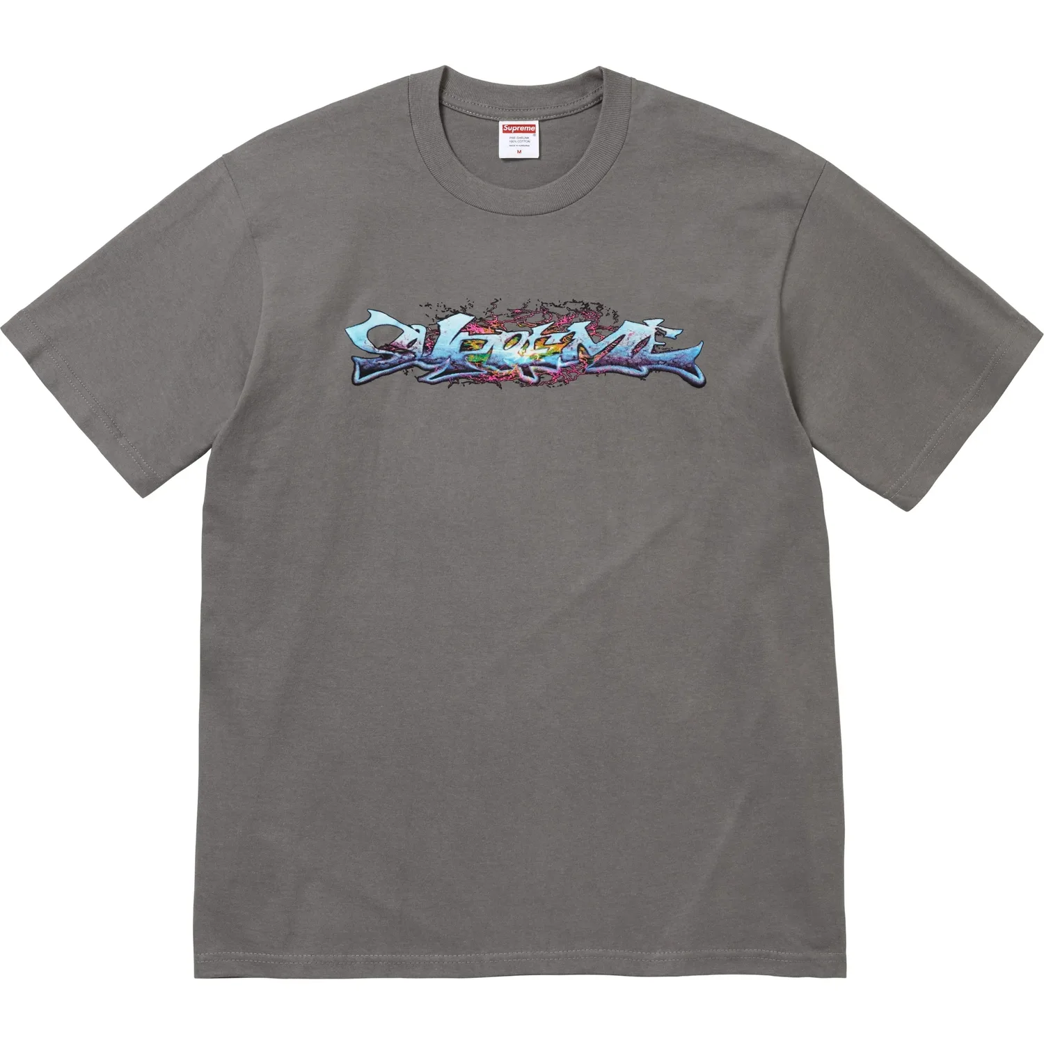 Футболка с коротким рукавом и логотипом Supreme, Charcoal