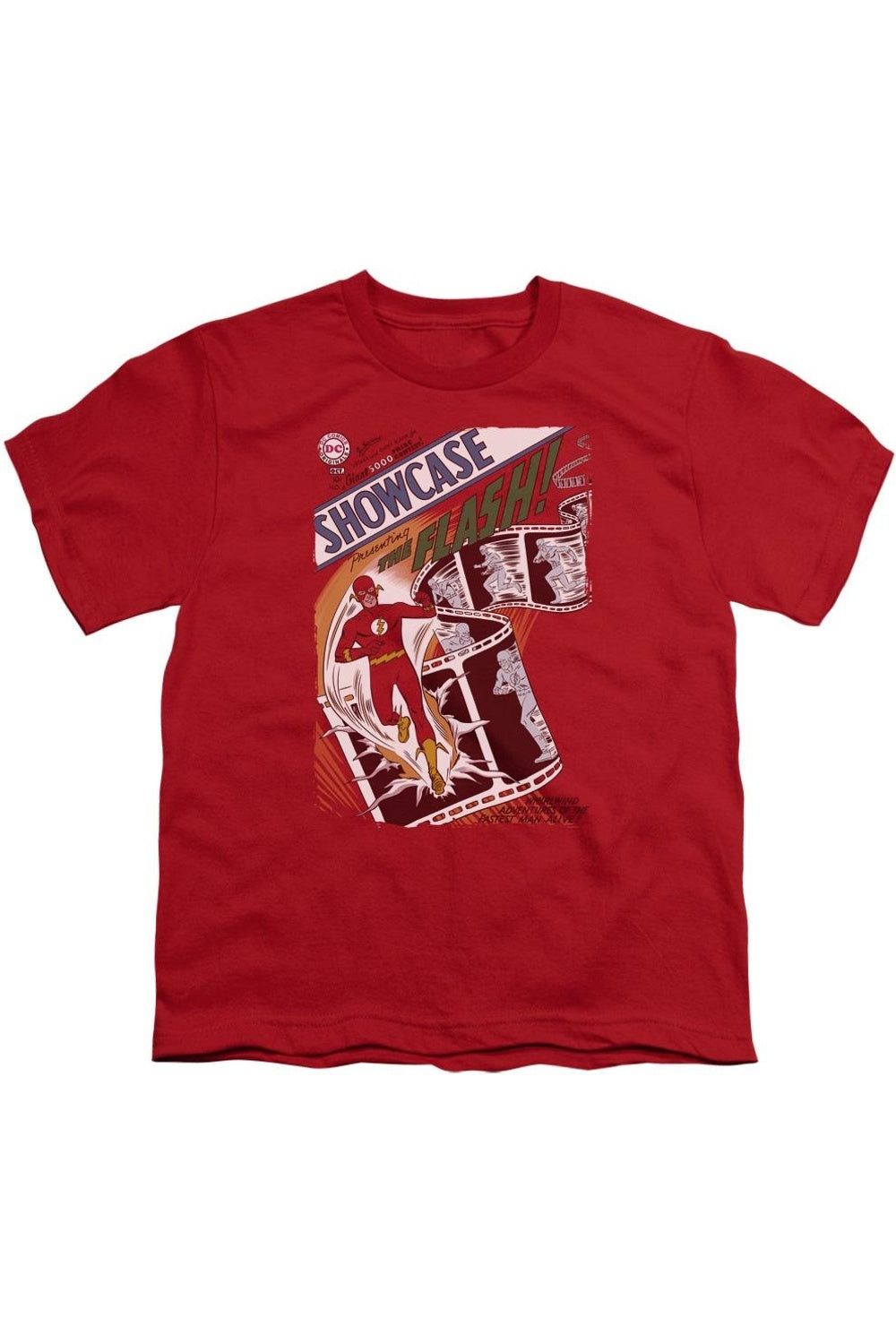 

Футболка с коротким рукавом для детей с обложкой Justice League of America Showcase #4 Gildan, красный