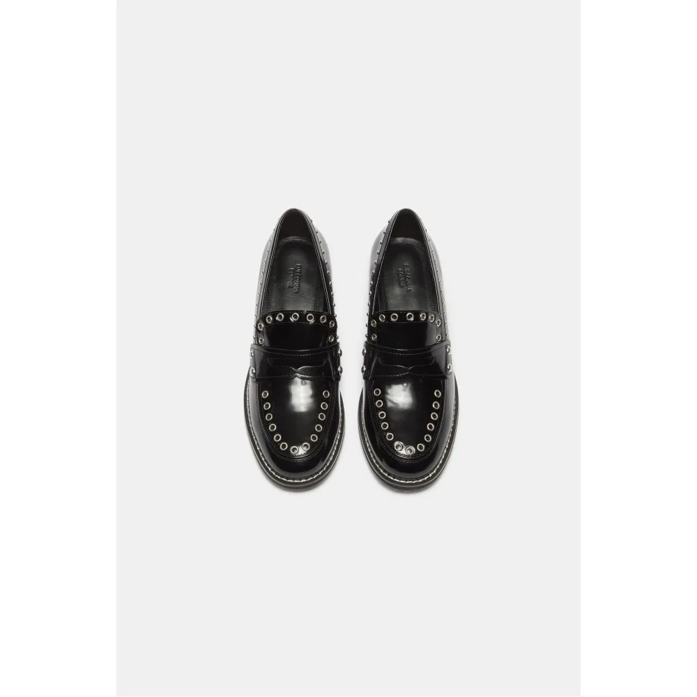 Мужские лоферы Studs чёрного цвета от Suecomma Bonnie — фото 2