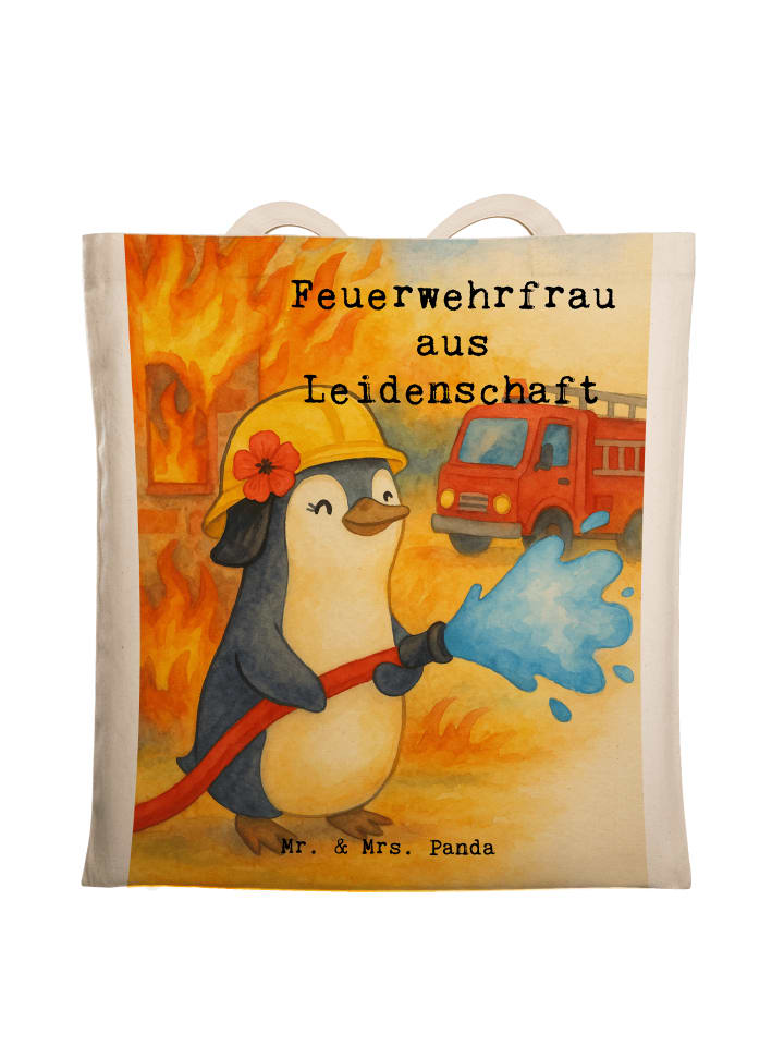 

Mr. & Mrs. Panda Сумка для покупок с дизайном «Страсть к пожарному»... белого цвета