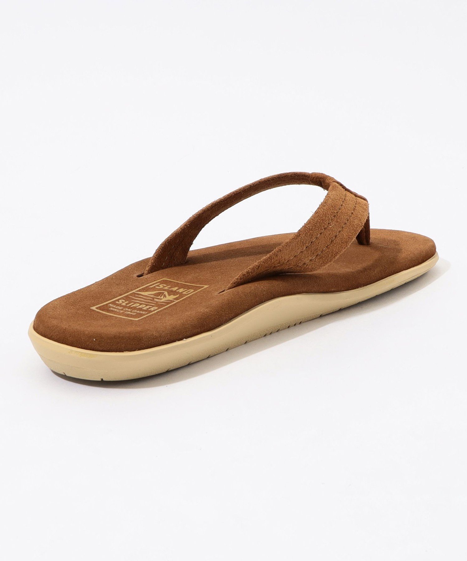 Замшевые сандалии-вьетнамки ISLAND SLIPPER PT203 Tomorrowland Goods, 45 Camel — фото 4