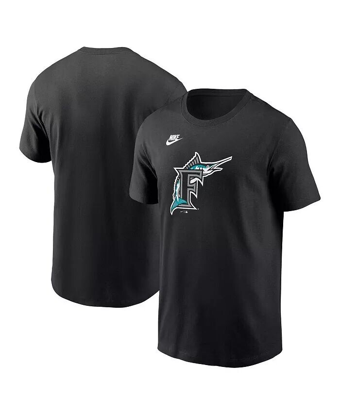 

Мужская черная футболка с логотипом команды Florida Marlins Cooperstown Collection Nike, черный