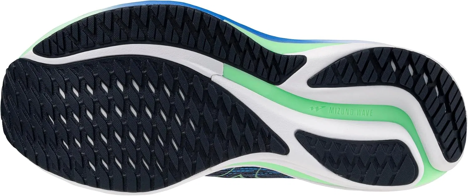 Мужские беговые кроссовки Mizuno Wave Rider 28, Vintage Indigo Neo Mint — фото 2