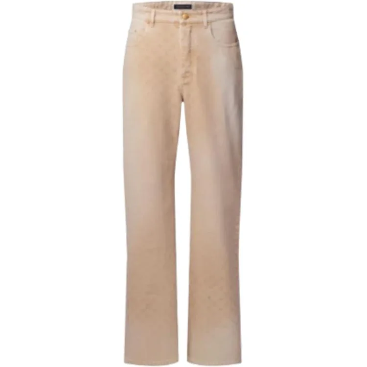 LOUIS VUITTON Джинсы мужские Camel Moderate Others