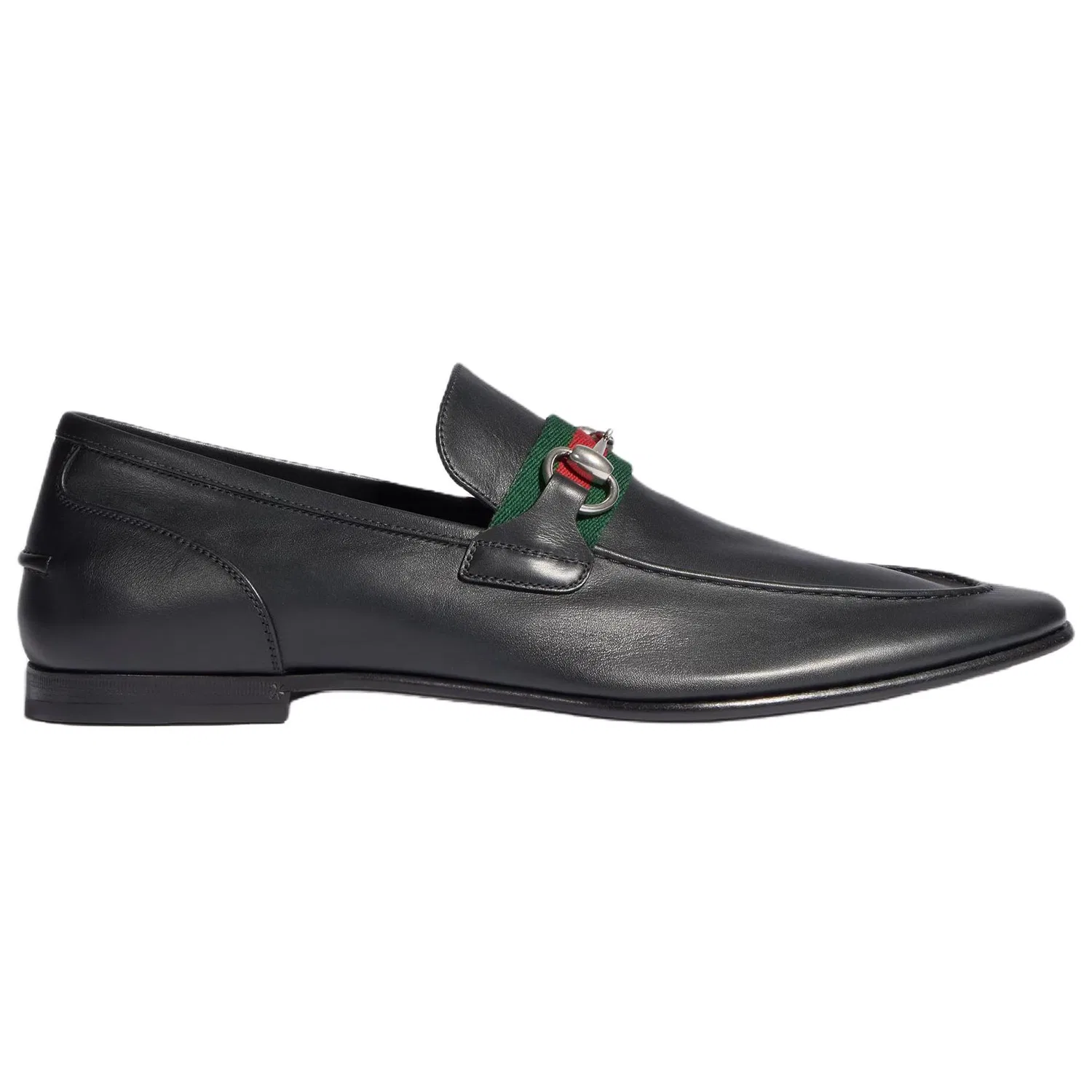 GUCCI Horsebit Como Leather Casual Leather Shoes 1cm Men's Black — фото 3