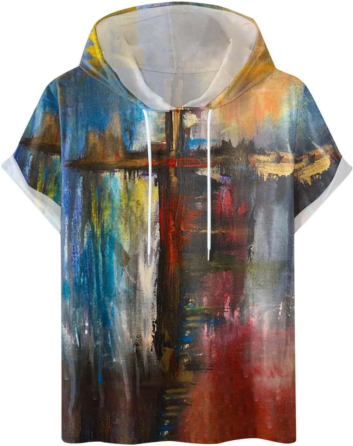 

Футболка Muscularfit с принтом, Casual, короткий рукав, свободный крой, градиентный цвет