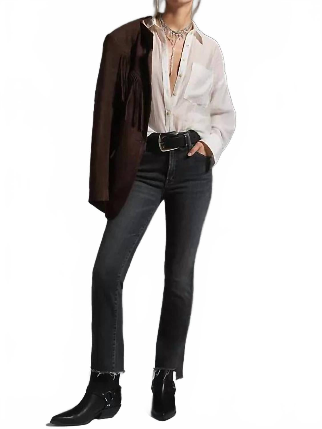 

Джинсы Insider Crop Step Fray в цвете Up In Smoke Mother, Up In Smoke