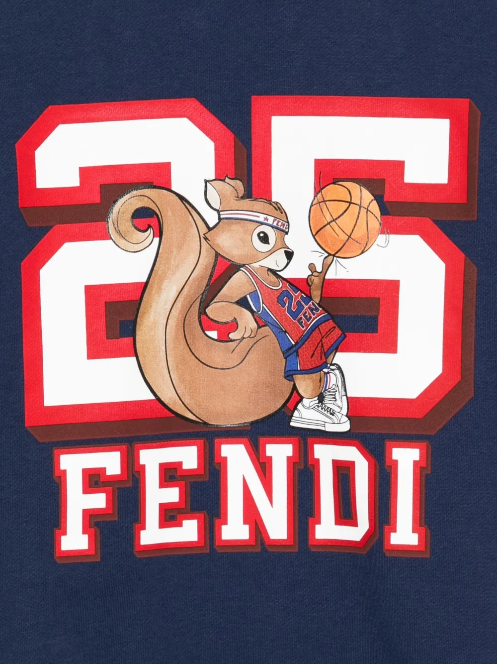 Толстовка с круглым вырезом FENDI KIDS, синий — фото 3