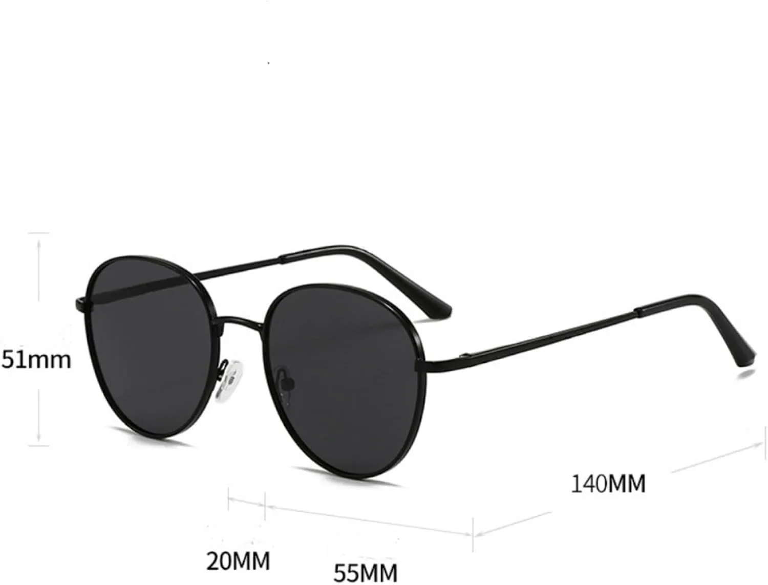 

Солнцезащитные очки с защитой от УФ-излучения UV400 | Круглые очки в металлической оправе для женщин | Для занятий спортом на открытом воздухе generic, Black