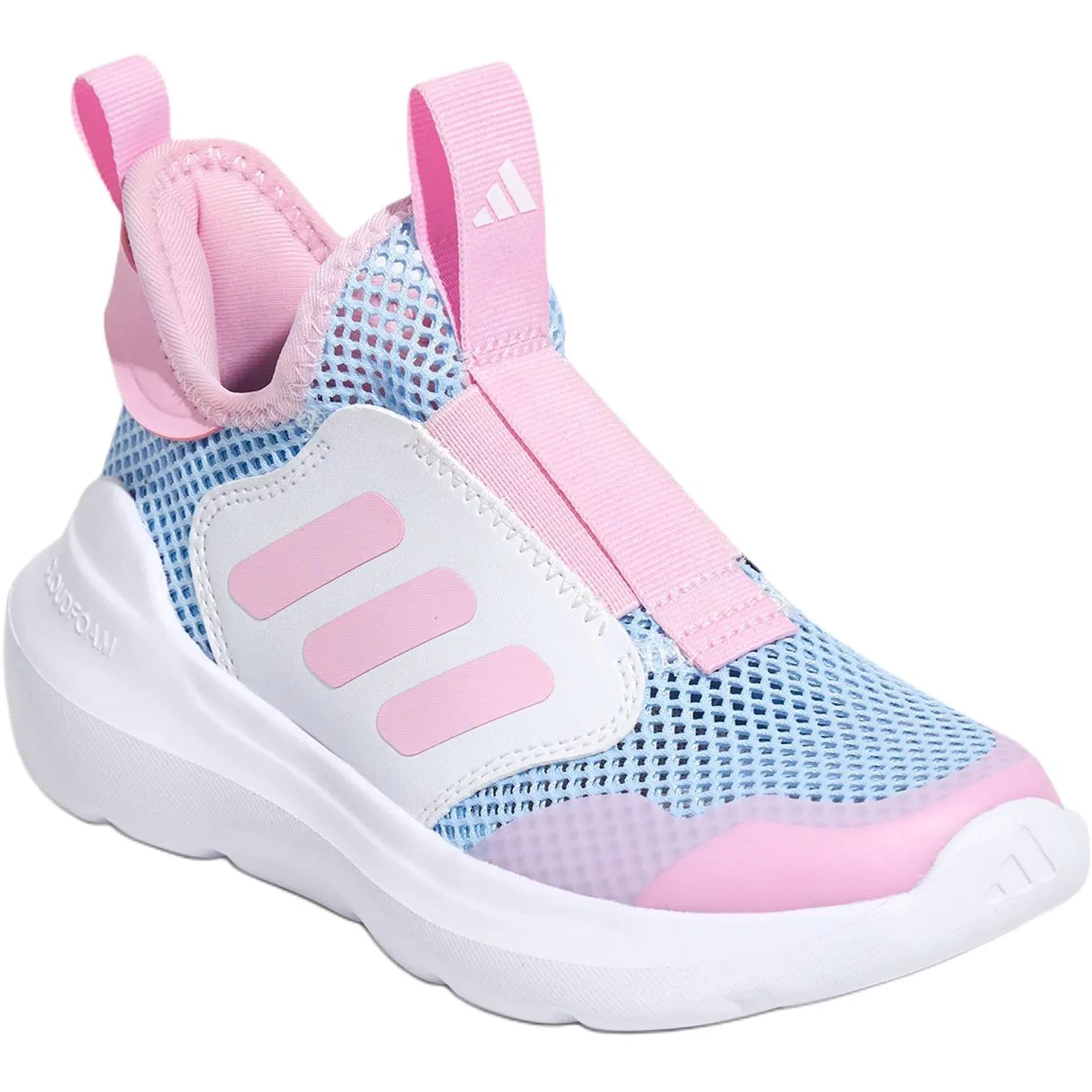 Детские кроссовки для бега Tensaur Adidas сине-розово-белые — фото 4