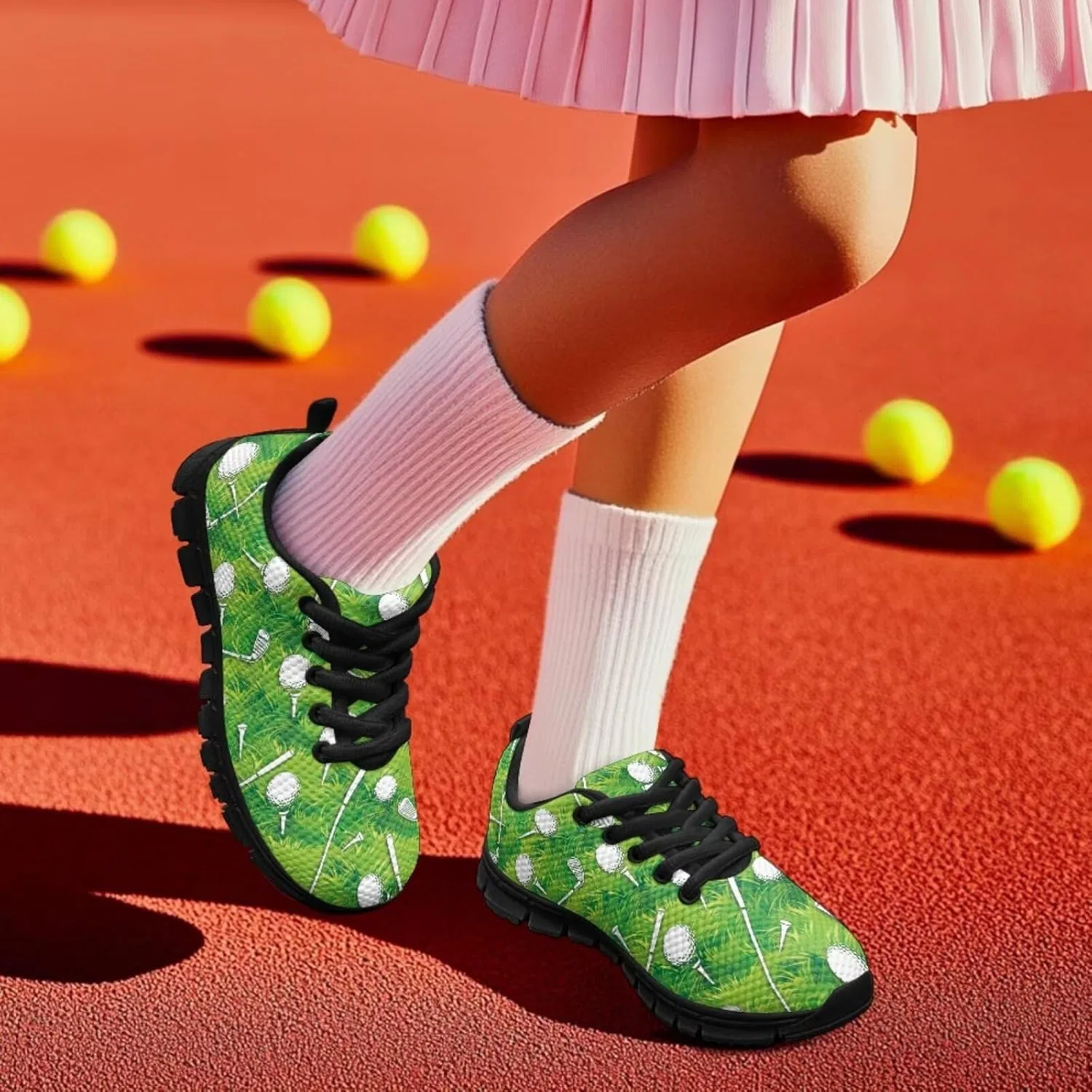 Кроссовки для мальчиков Pointodoor, цвет Balls-green Printed — фото 2