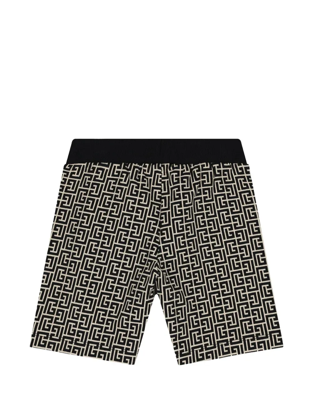 Шорты с узорчатым поясом Balmain Kids, черный — фото 2