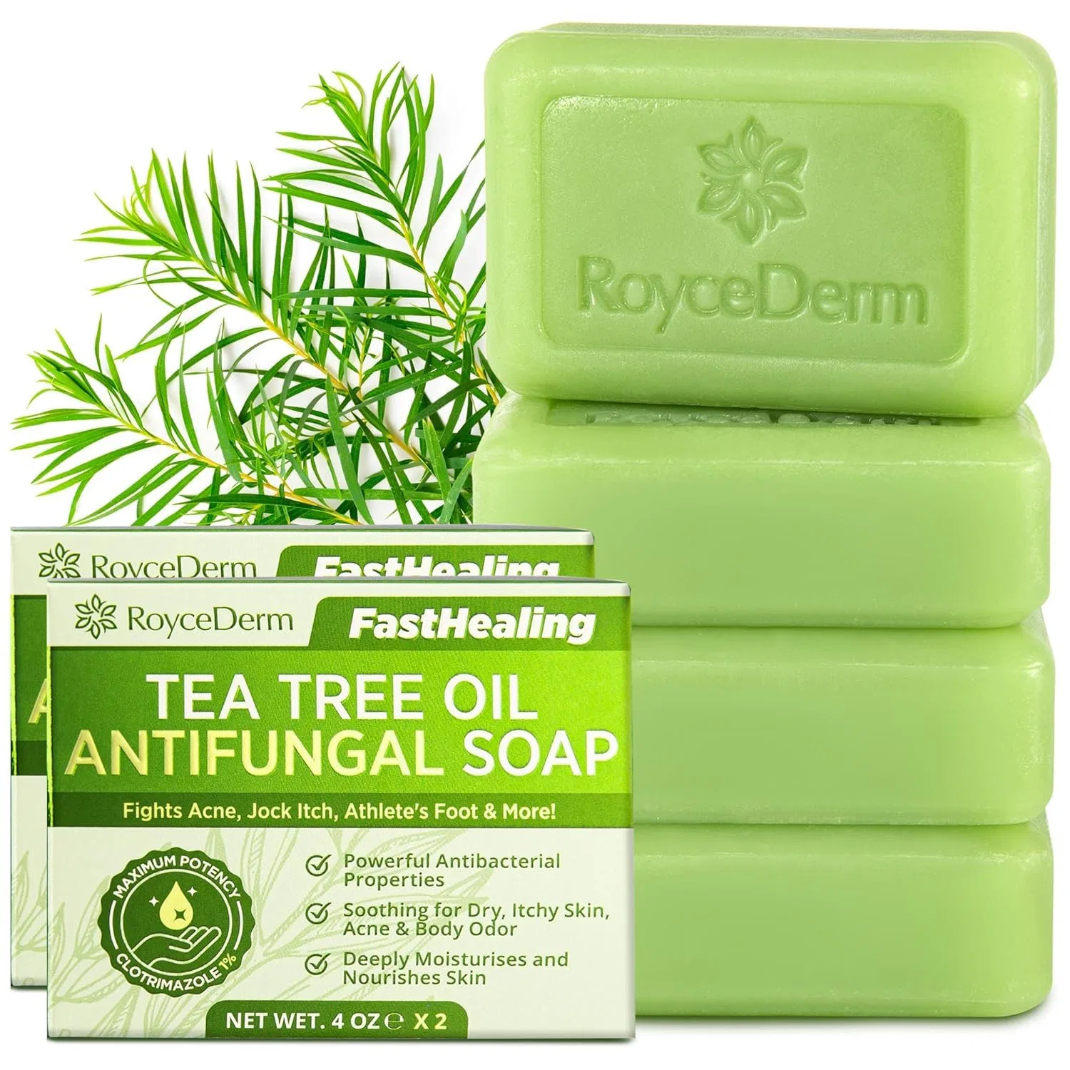 Натуральное мыло с маслом чайного дерева Roycederm Roycederm
