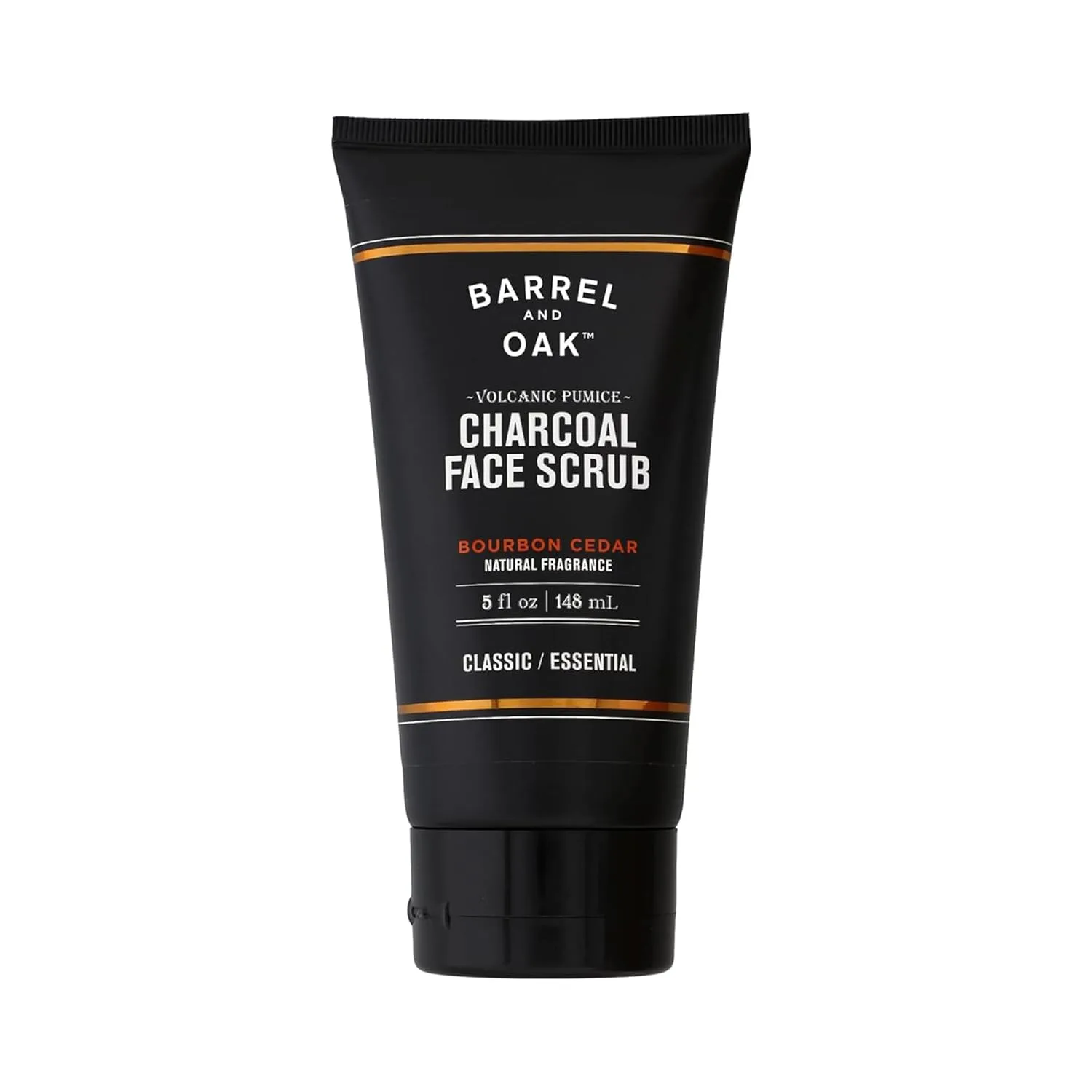 Barrel and Oak скраб для лица Volcanic Pumice & Charcoal, глубокое очищение от омертвевшей кожи и загрязнений, способствует здоровому росту бороды, веганский, аромат Bourbon Cedar, 142 г 148 мл (1 шт.) Barrel & Oak