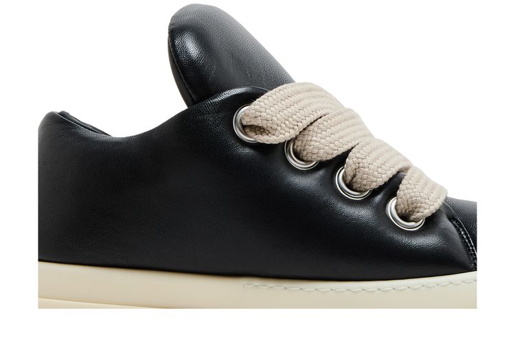 Кроссовки Rick Owens Hollywood Jumbo Laced Low 'Black Milk', черный — фото 2