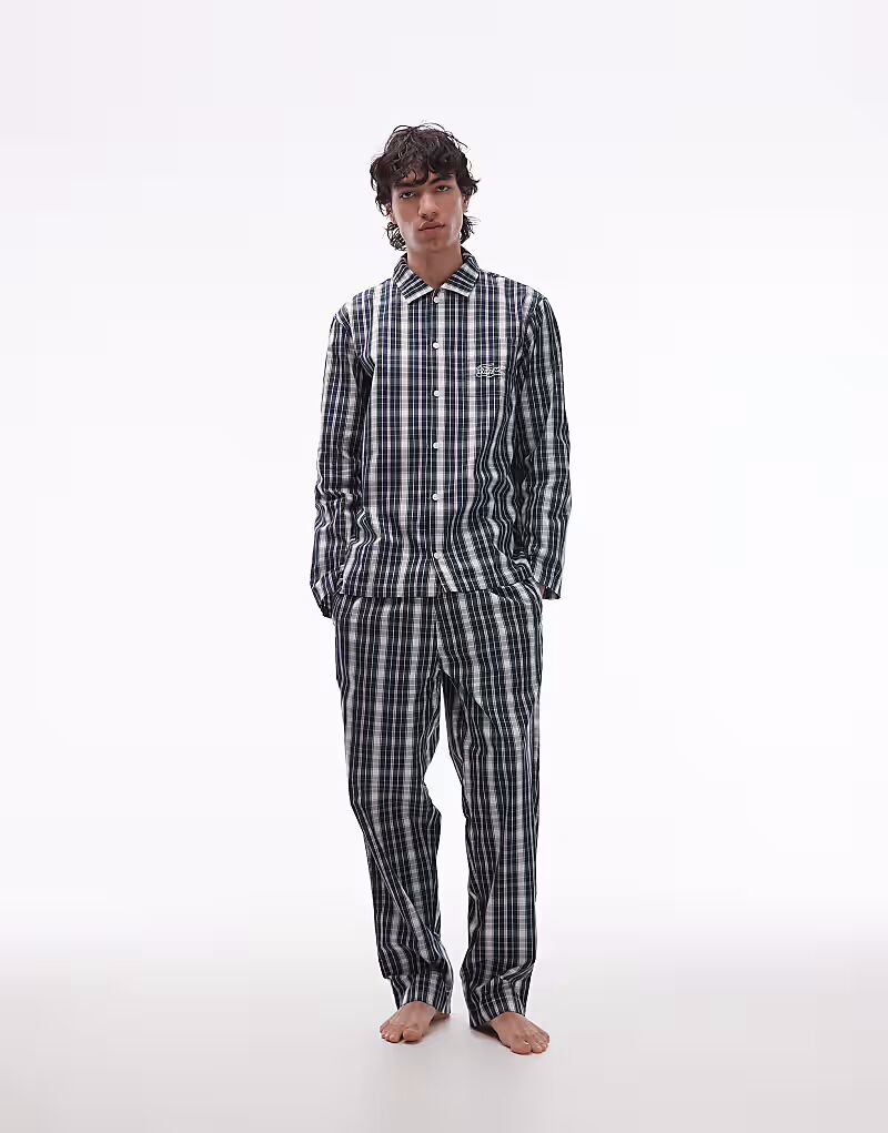 

Пижамный комплект из фланели зеленого цвета Lacoste