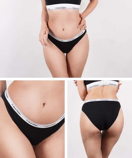 Женские шорты Calvin Klein 3 шт., хлопок, черный — фото 3