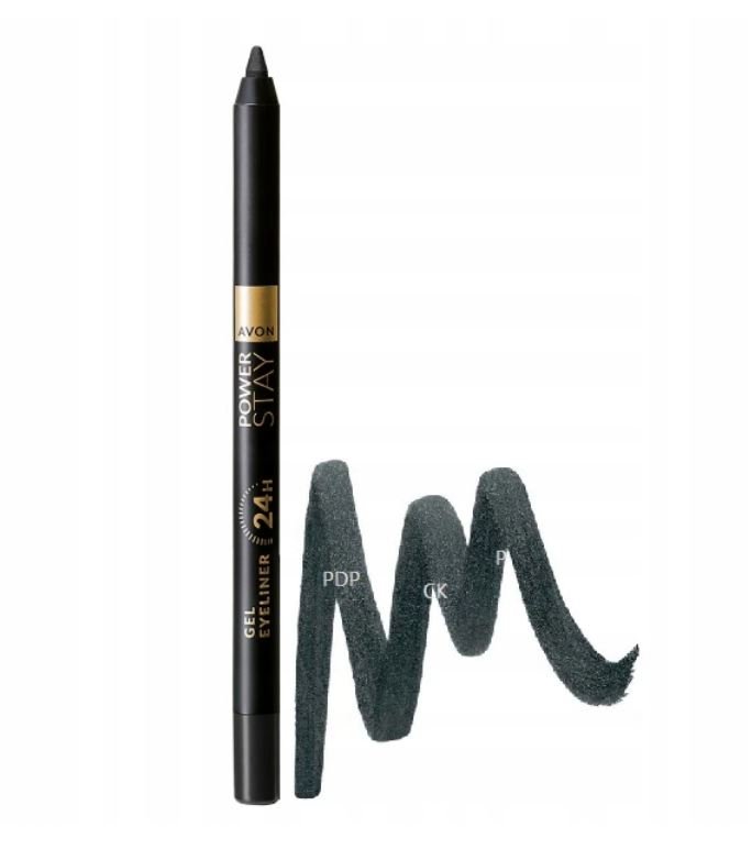

Водостойкий гелевый карандаш для глаз Avon 24 H Power Stay, черный