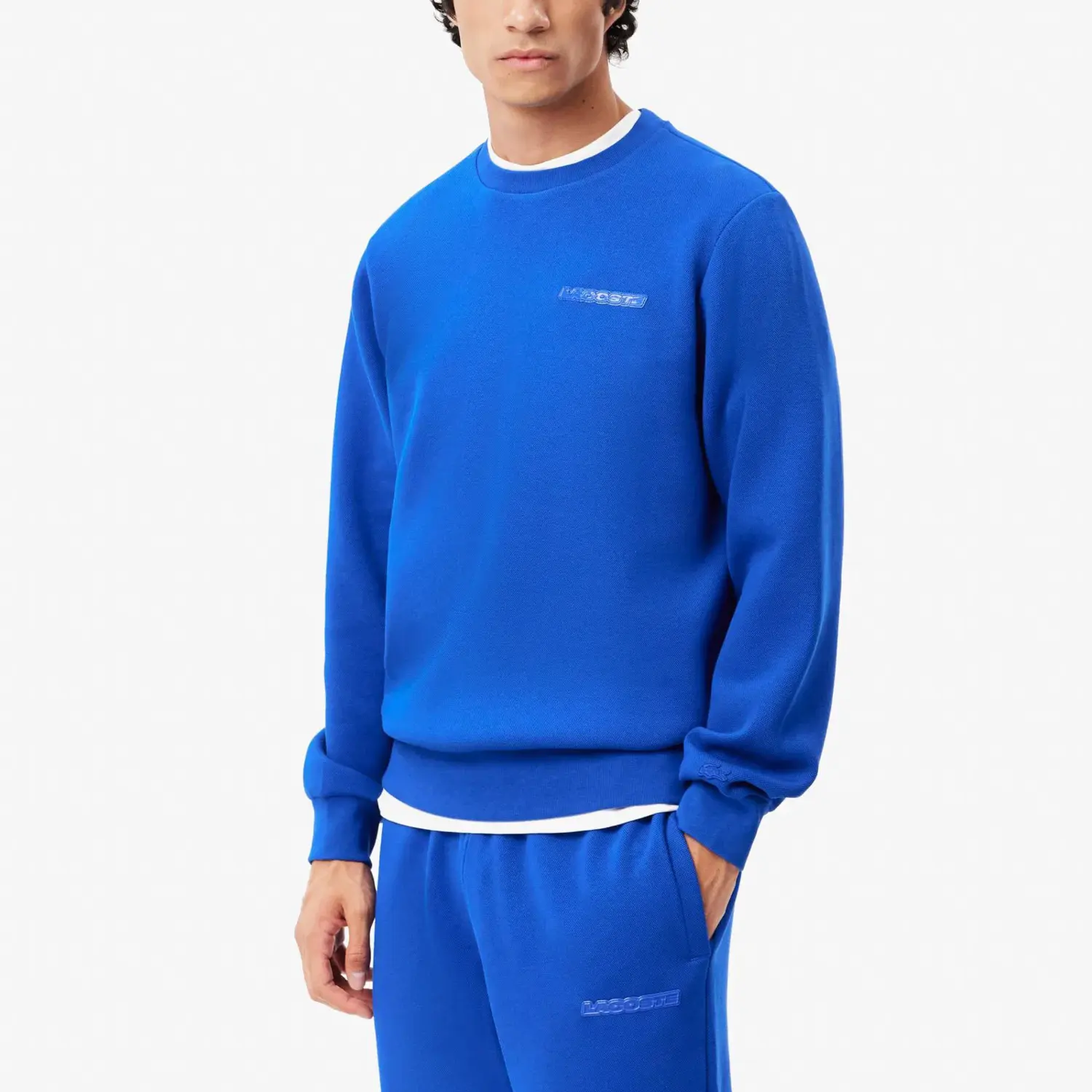 LACOSTE Мужская синяя толстовка — фото 3