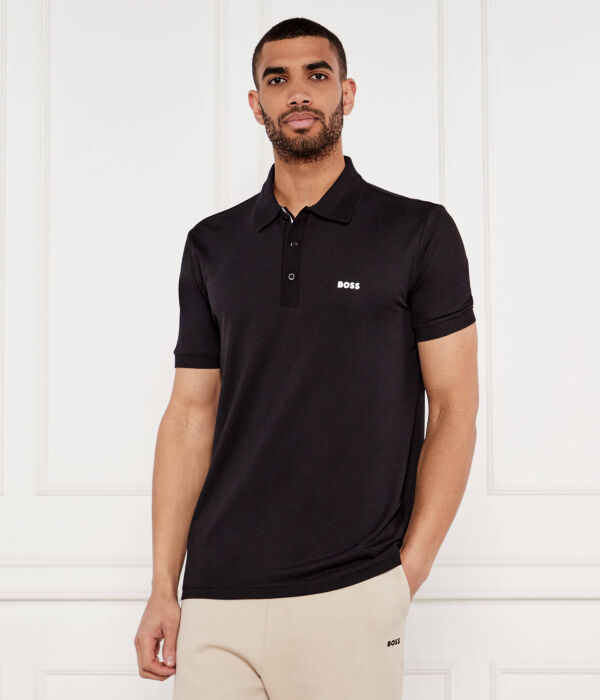 

Рубашка поло Slim fit Boss Green, черный