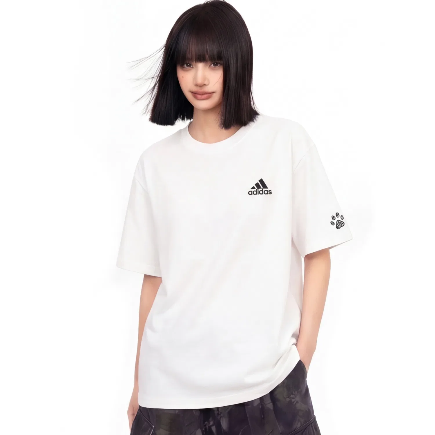Футболка хлопковая Adidas MUST HAVES белая — фото 4