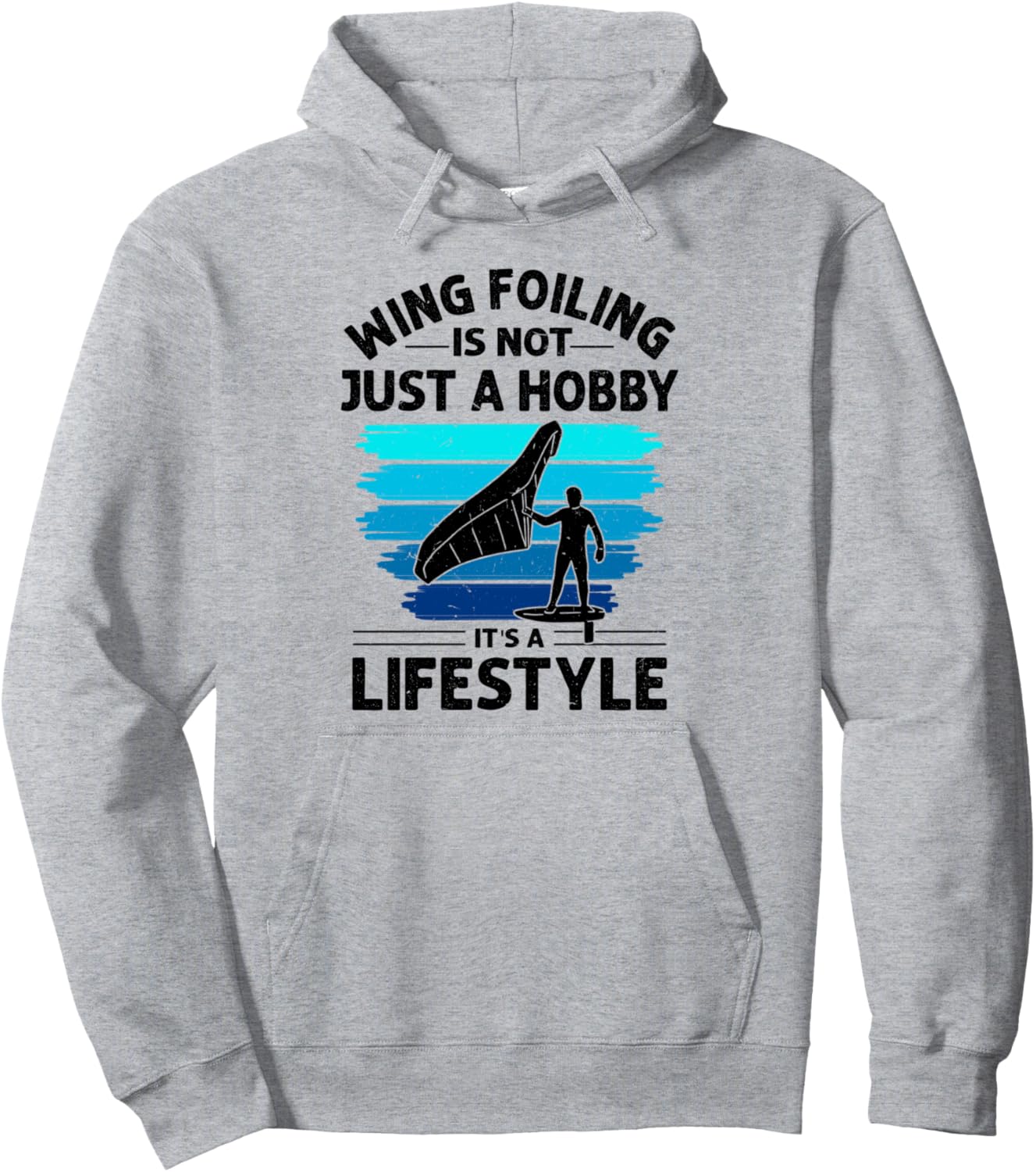 

Вингсерфинг, фойл-бординг, винг-фойл-серфинг, худи Wing Foiling Shirt, серый
