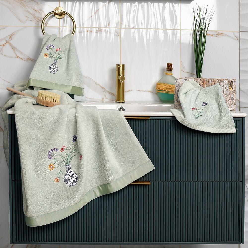 

Linum Home Textiles Турецкий хлопок Stella Набор украшенных полотенец для рук из 2 предметов, цвет Cocoa