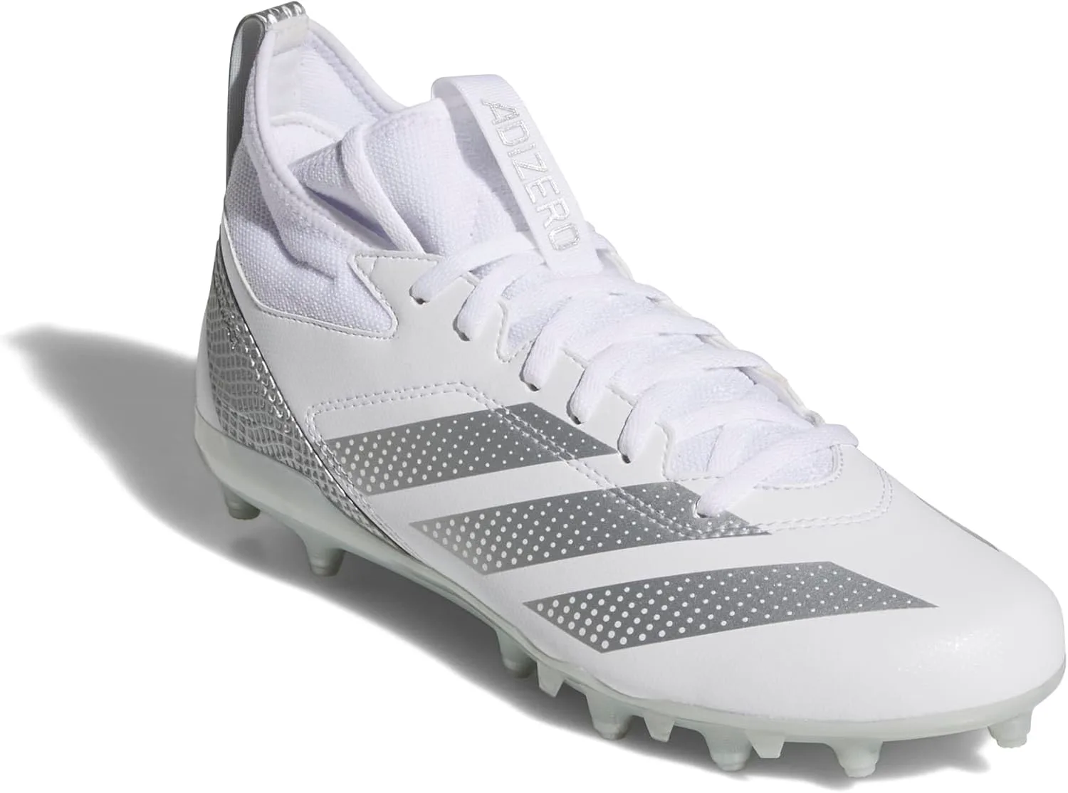 Мужские футбольные бутсы Adidas Adizero Impact+ Premier, белый/металлик — фото 4