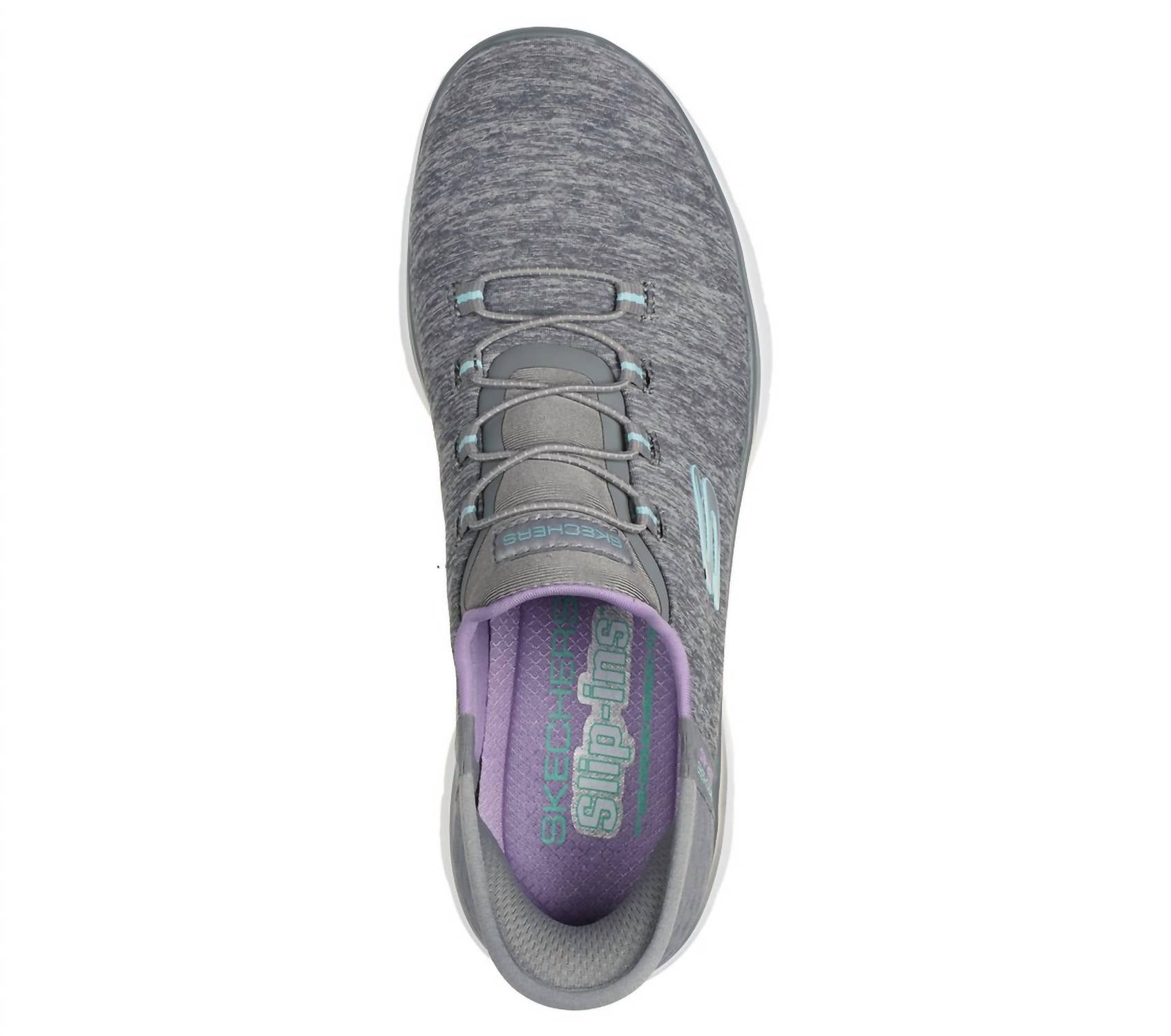 Женские кроссовки Dazzling Haze - средний размер, серый/мультиколор Skechers — фото 3