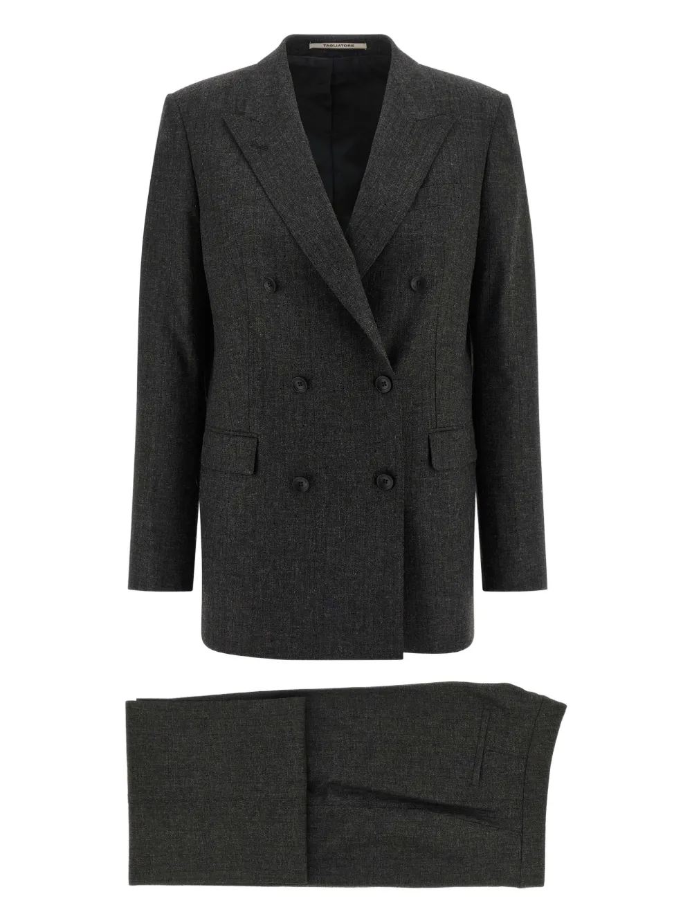 

Костюм с двубортным пиджаком и пайетками Tagliatore, серый