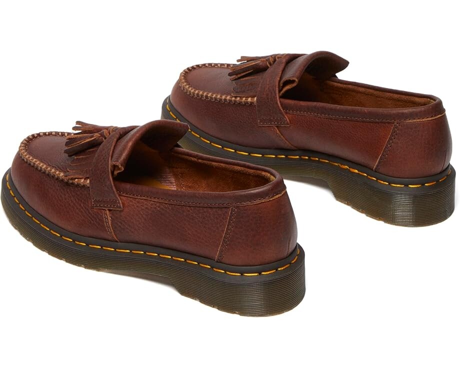 Лоферы Dr. Martens Adrian Yellow Stitch Leather Loafers, цвет Cashew — фото 4