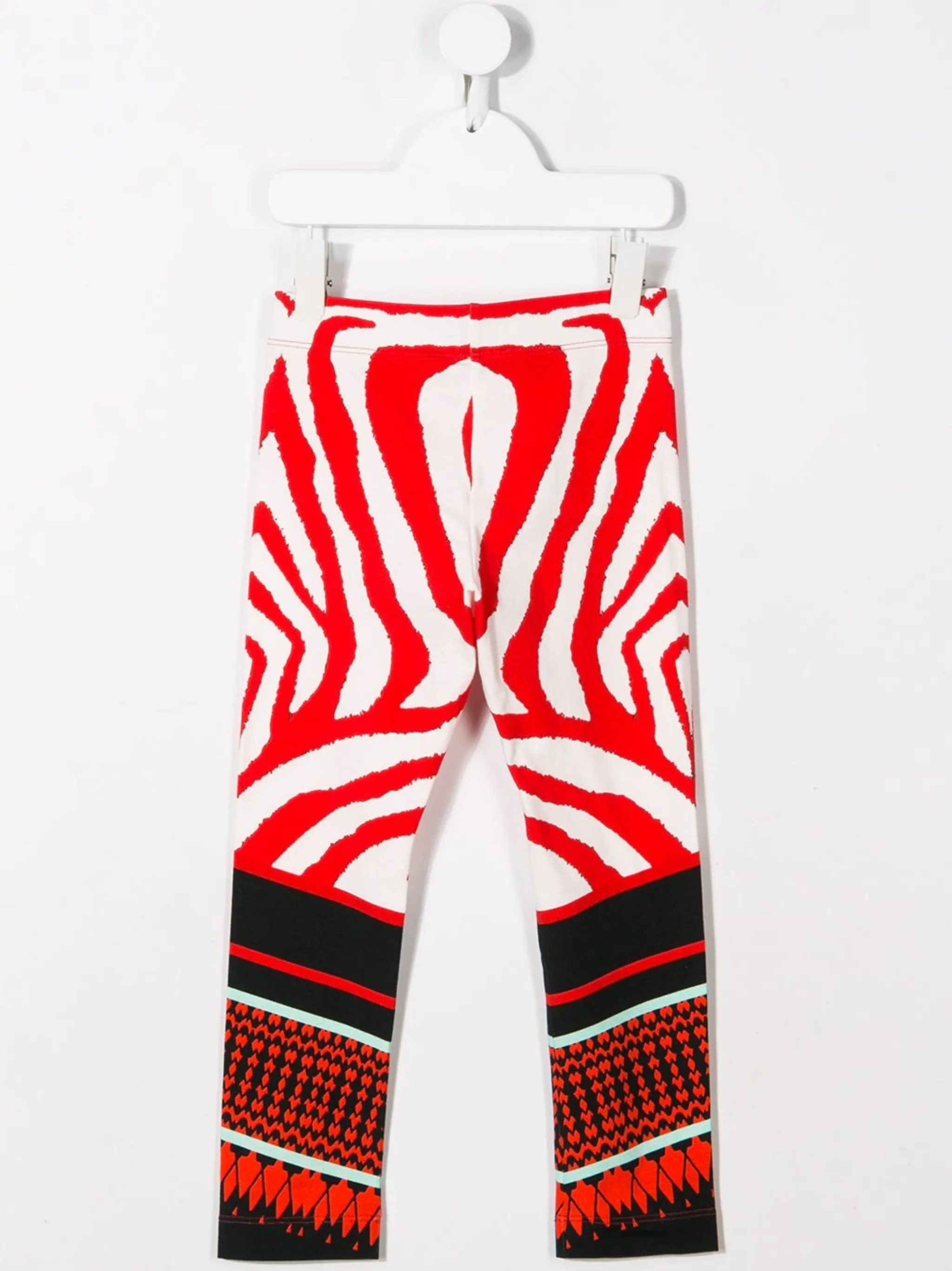 Леггинсы с принтом Zebra Foulard Roberto Cavalli Junior, белый — фото 2