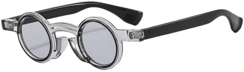 

Ретро маленькие круглые панк-солнцезащитные очки для женщин, модные двухцветные солнцезащитные очки для мужчин, трендовые солнцезащитные очки UV400 MTZJH, Gray