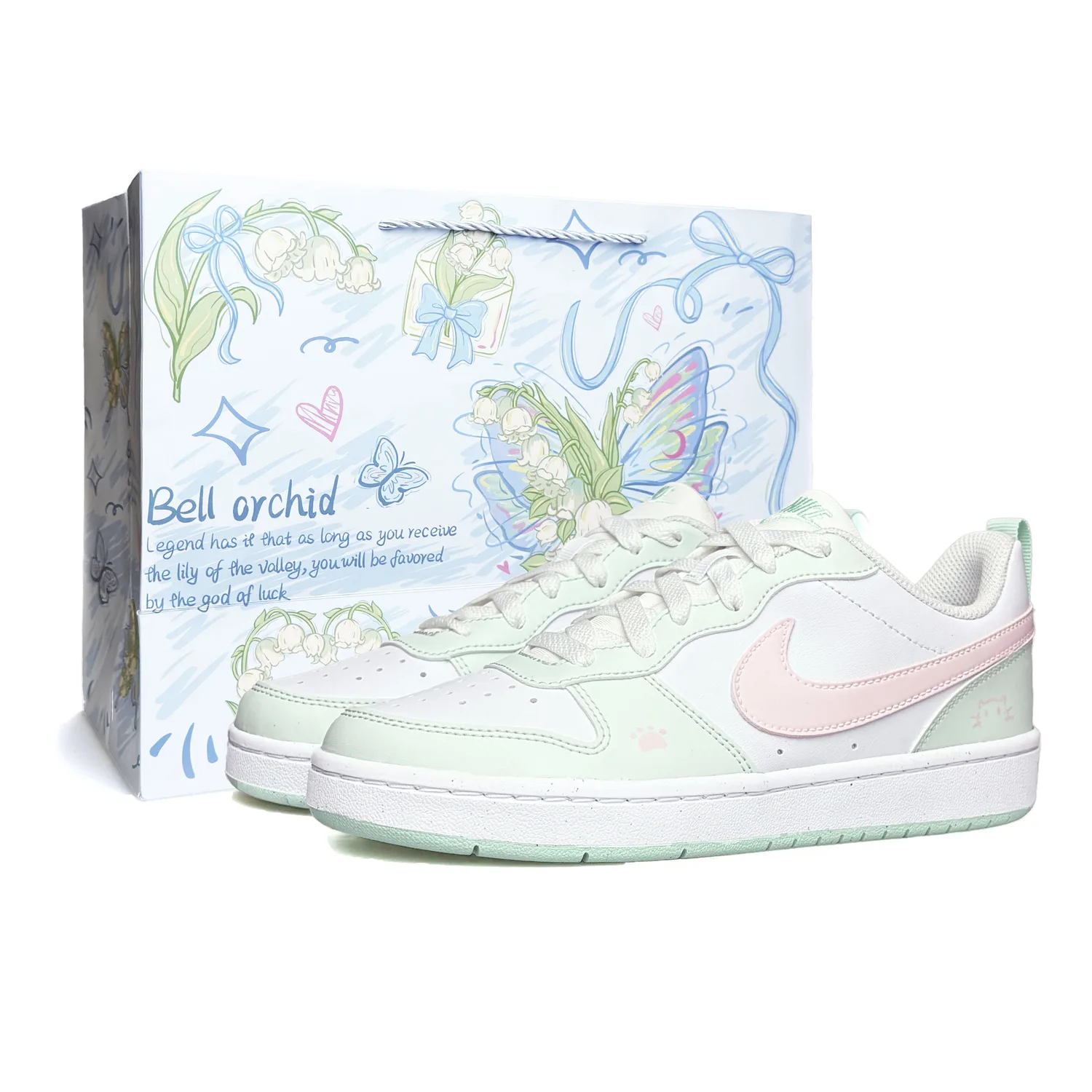 Nike Кроссовки для скейтбординга Court Borough Soft Peach Leather Low top