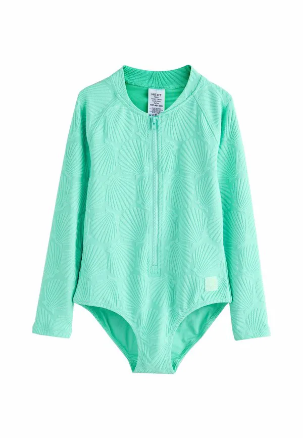 Купальник стандартного кроя с длинными рукавами Next, Mint Green Shell