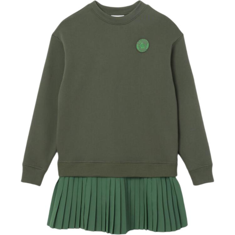 

Платье-свитшот в складку LACOSTE, хаки зеленый/зеленый