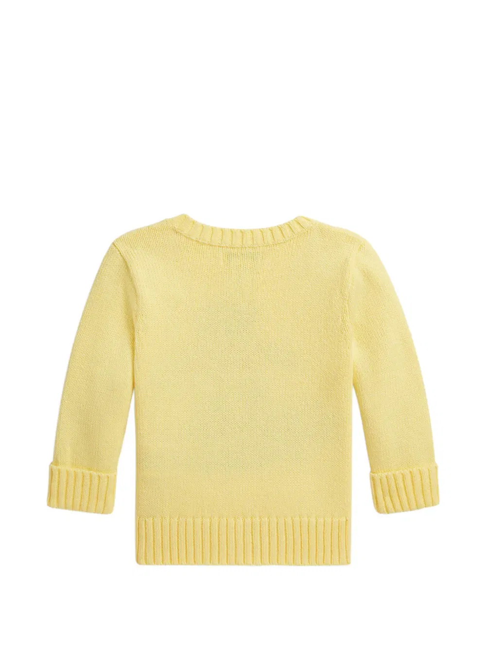 Свитер с круглым вырезом и вышивкой в виде медведя Polo Ralph Lauren Kids, желтый — фото 2