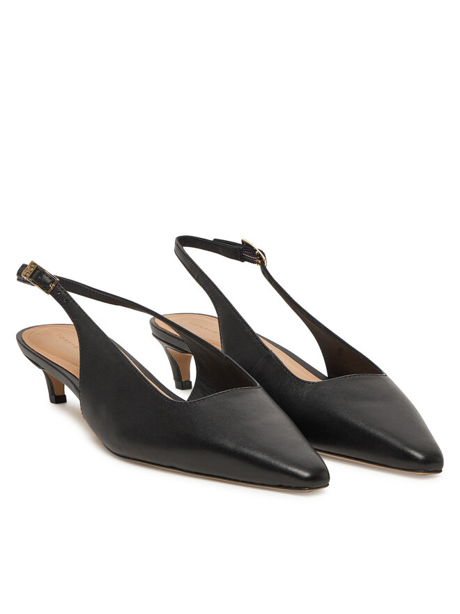 Сандалии Squared Toe Kitten Slingback FW0FW08711 Tommy Hilfiger, черный — фото 2