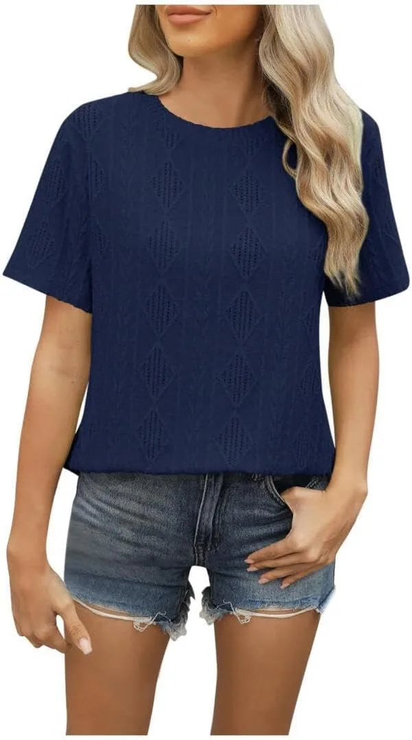 

Женская летняя футболка с коротким рукавом и пуговицами на спине FMCHICO