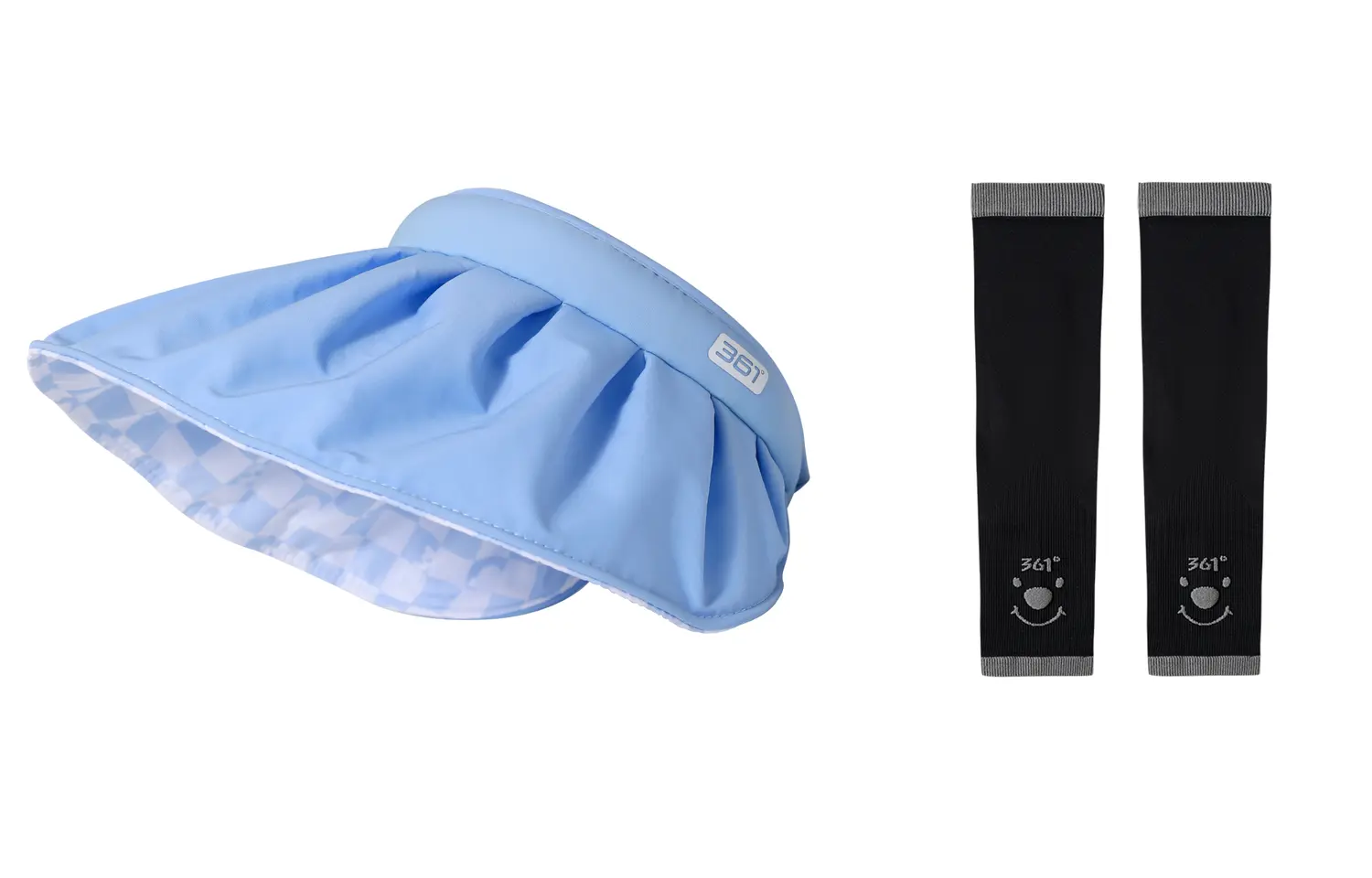 

Детская шапка от солнца из полиэстера 361°, [outdoor kids' sun protection clothing sets]синий-shell hat+черный uv protection sleeve