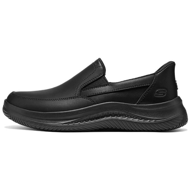 

Skechers Повседневные кожаные туфли мужские all black