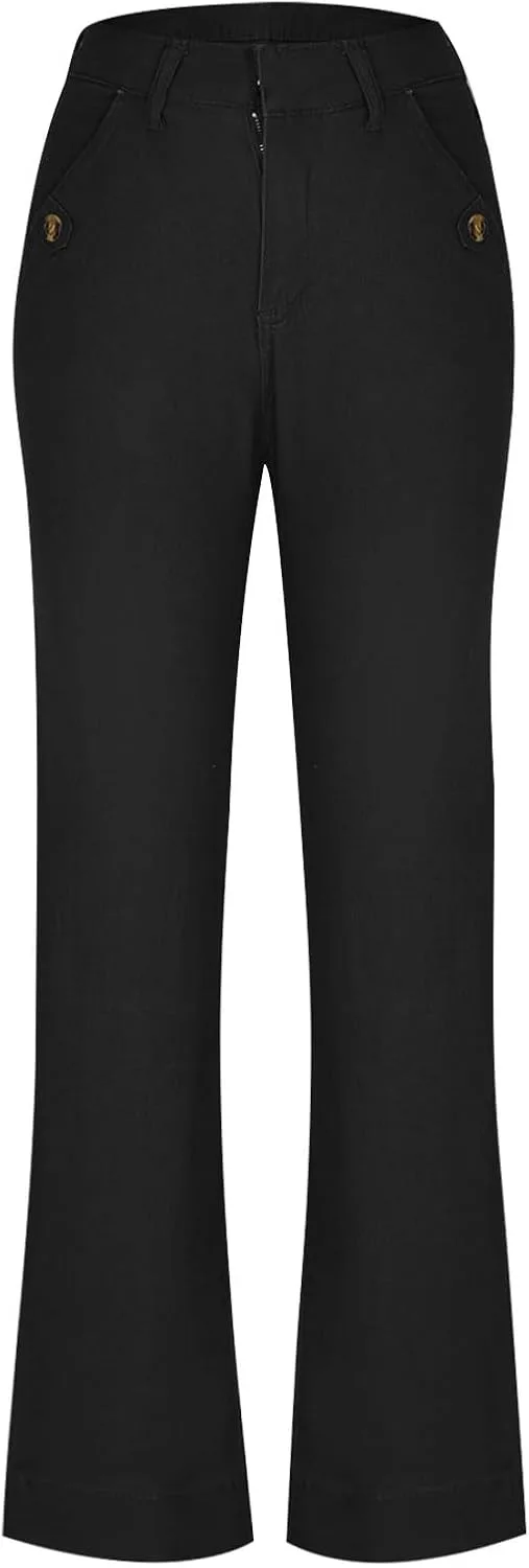Женские джинсы sweatpants с широкими штанинами, завышенной талией и карманами — фото 3