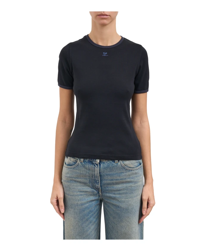 

Футболка с контрастными элементами от Signature Courrã¨Ges, черный