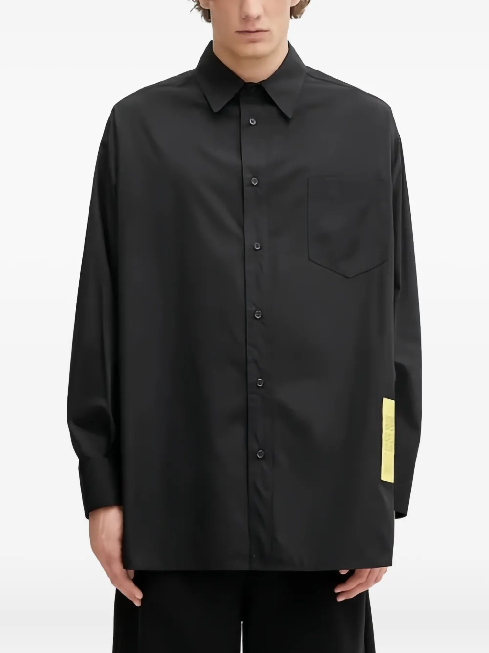 

Рубашка с длинными рукавами и карманом MM6 Maison Margiela, черный