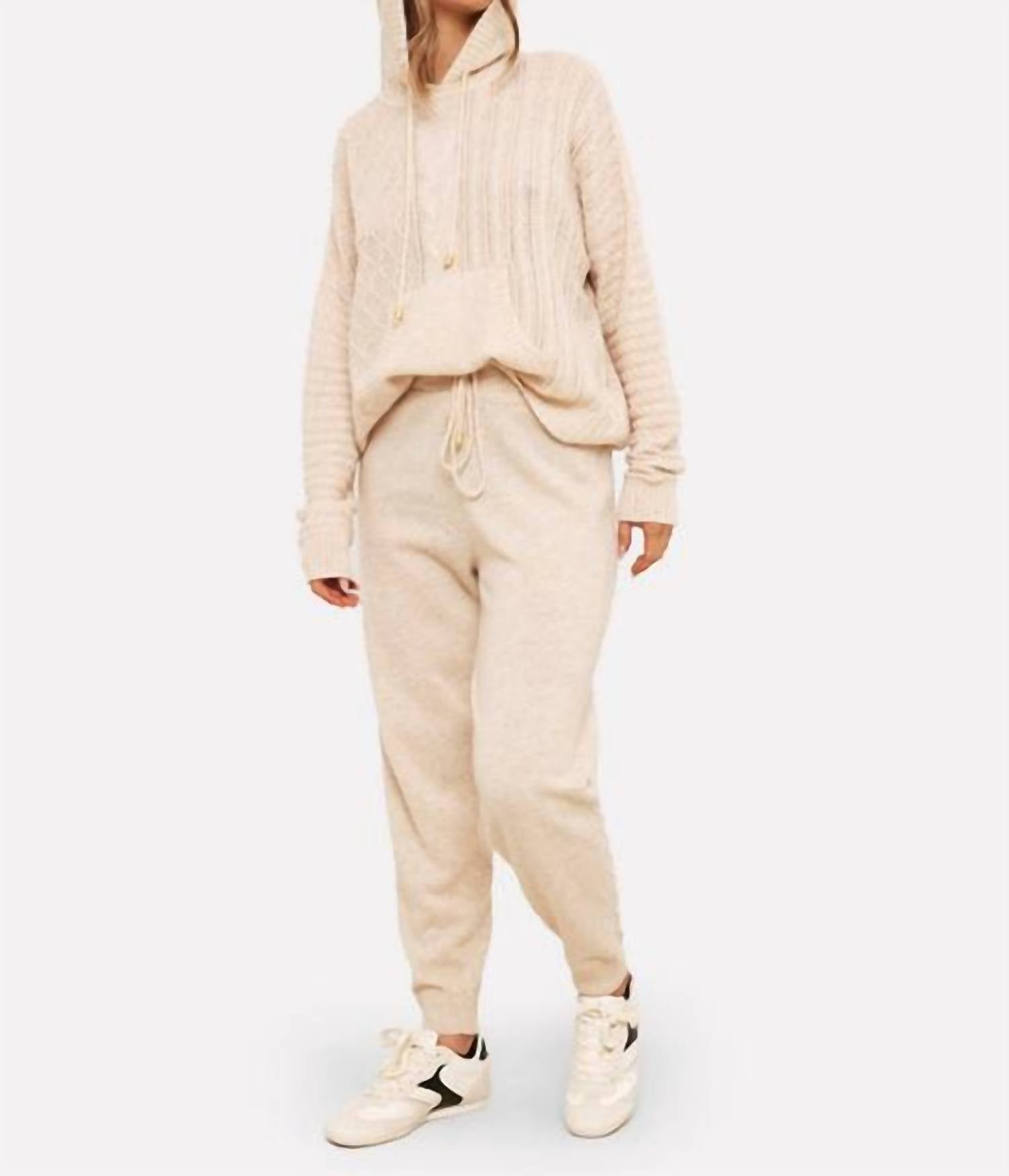 

Кашемировые джоггеры с косичным узором в цвете Cygnet Brodie Cashmere