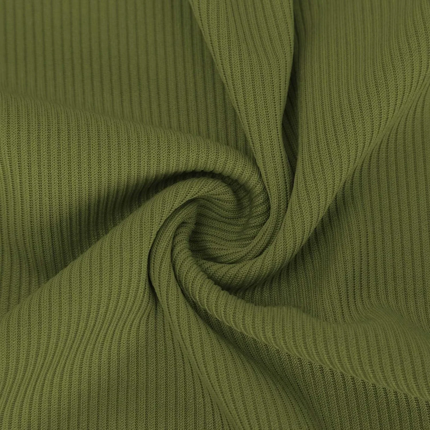 Женский топ-борцовка Ribbed Knit, облегающий, с круглым вырезом и бретелями, Army Green — фото 4