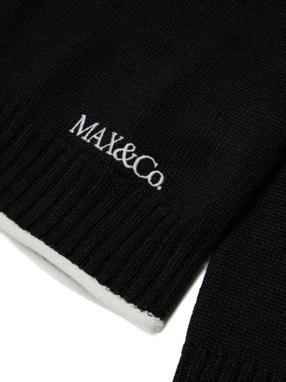 Свитер с высоким воротником и контрастной строчкой Max&Co. Kids, черный — фото 4